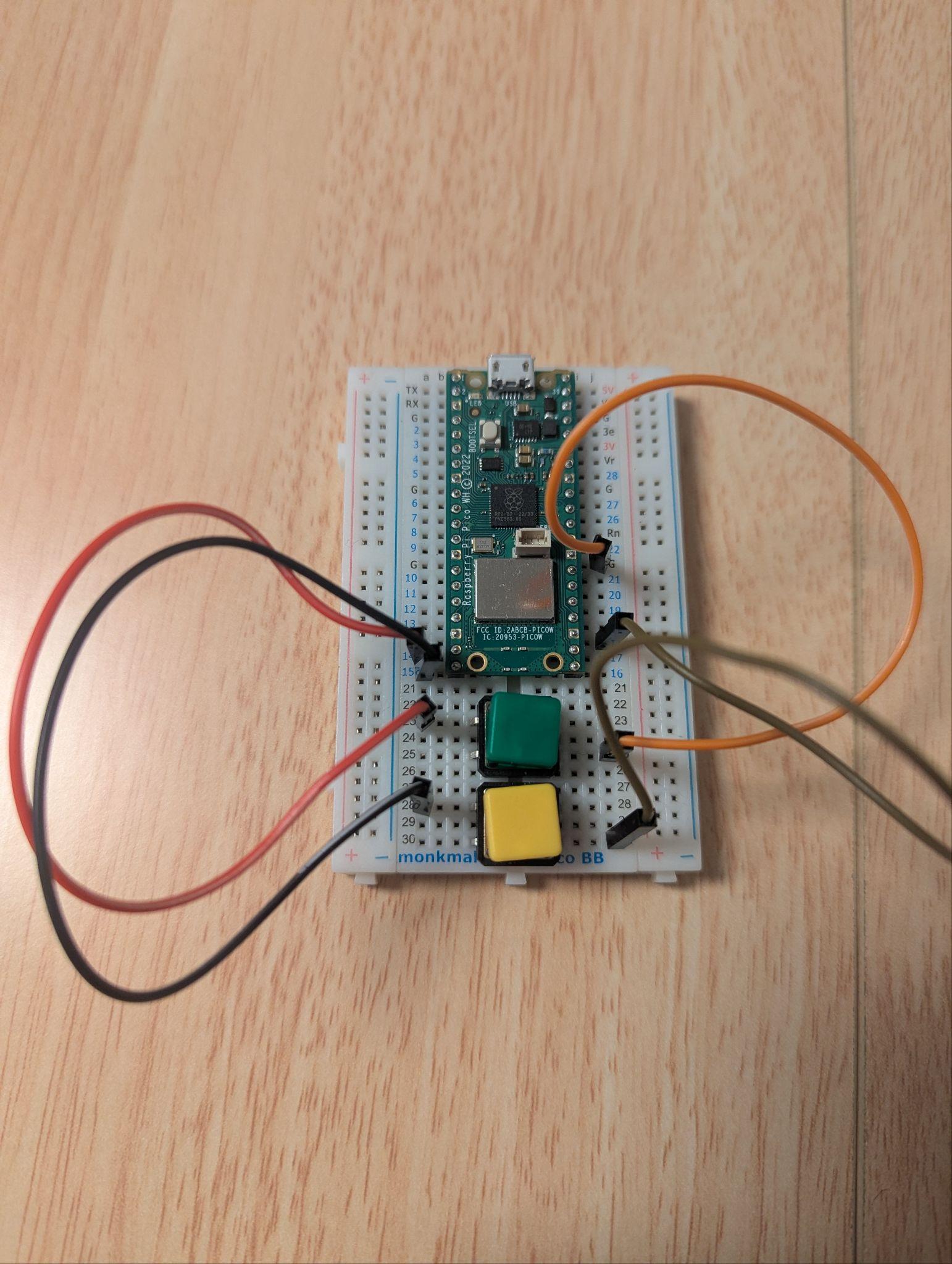 Raspberry Pi Pico W Breadboard Button Setup